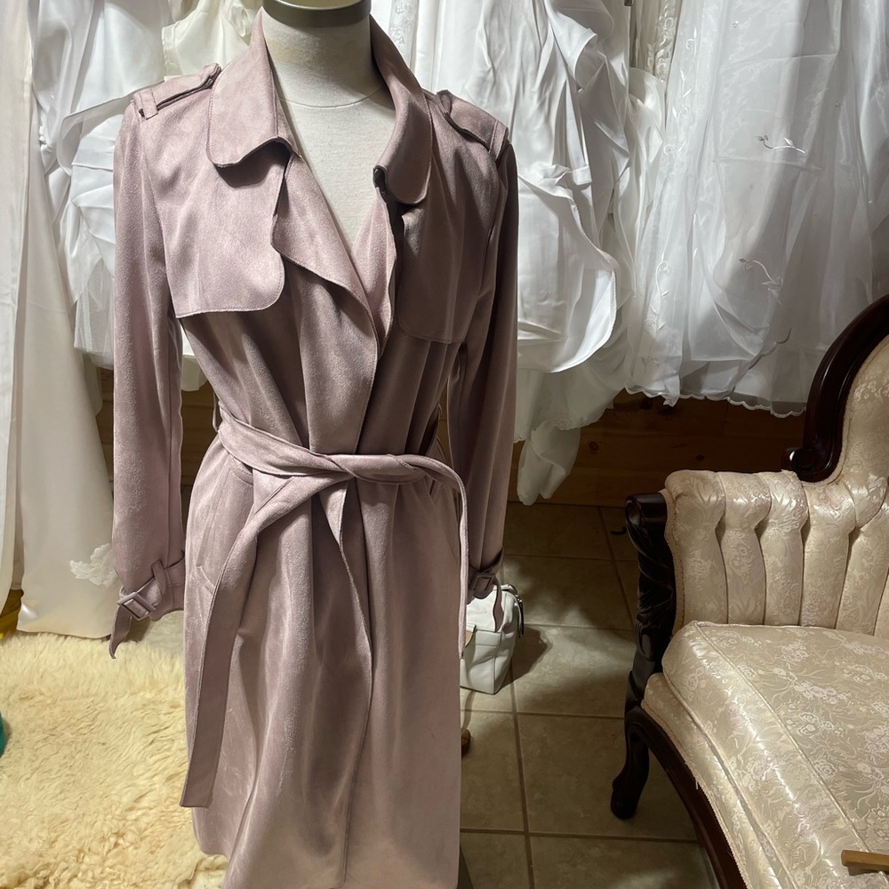 Amaryllis faux suede coat